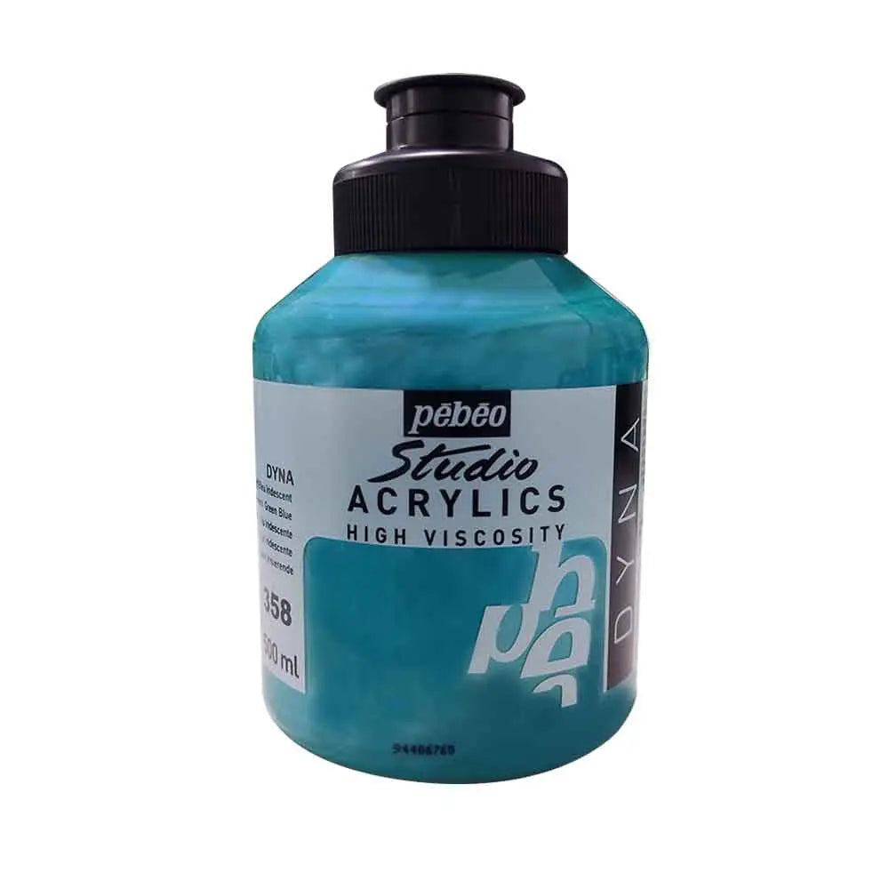 Pebeo Studio Iridescent Acrylic Paints / Colours High Viscosity 500ml (Loose) Pebeo